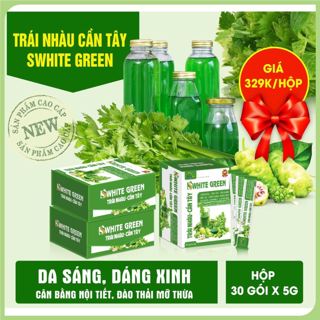 [Quà tặng 200k] TRÁI NHÀU CẦN TÂY SWHITE GREEN