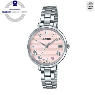 Đồng hồ nữ Casio LTP-E160D-4A Dây Kim Loại - Nền Mặt Màu Hồng- chống nước độ sâu 50m
