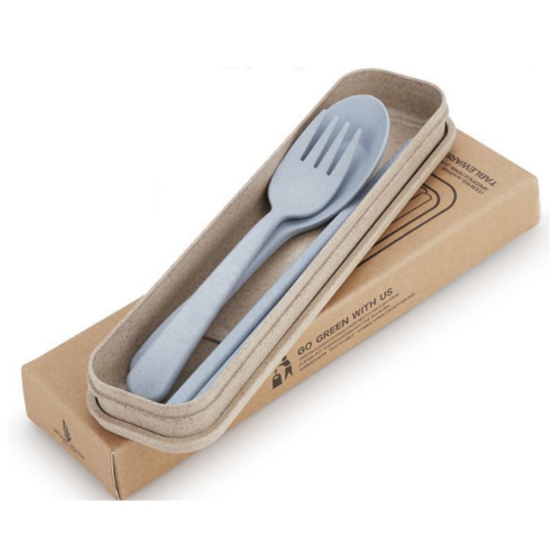 [FREESHIP 50k] Bộ Thìa , Dĩa, Đũa 3 Chi Tiết Bằng Lúa Mạch - 1601 Chợ Tốt Store