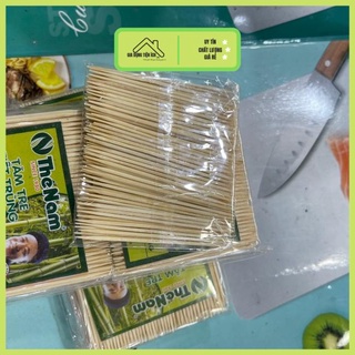 Set 10 gói tăm tre việt nam xỉa răng đầu nhọn an toàn tiện dụng