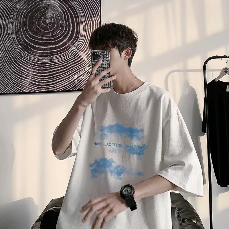 Áo Thun Tay Ngắn Dáng Rộng In Chữ Cỡ Lớn Thoải Mái Thời Trang Mùa Hè Cho Nam Và Nữ M-8XL