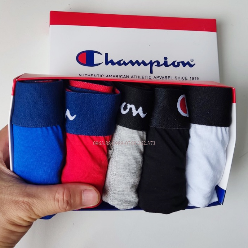 Hộp 5 quần lót nam CH.01 dạng sịp đùi in đẹp, cạp dệt abnr rộng thoải mái, trẻ trung cho anh em