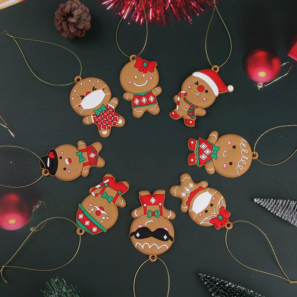 Bộ 12 Bánh Gừng / Người Tuyết Dùng Trang Trí Cây Thông Giáng Sinh / Năm Mới