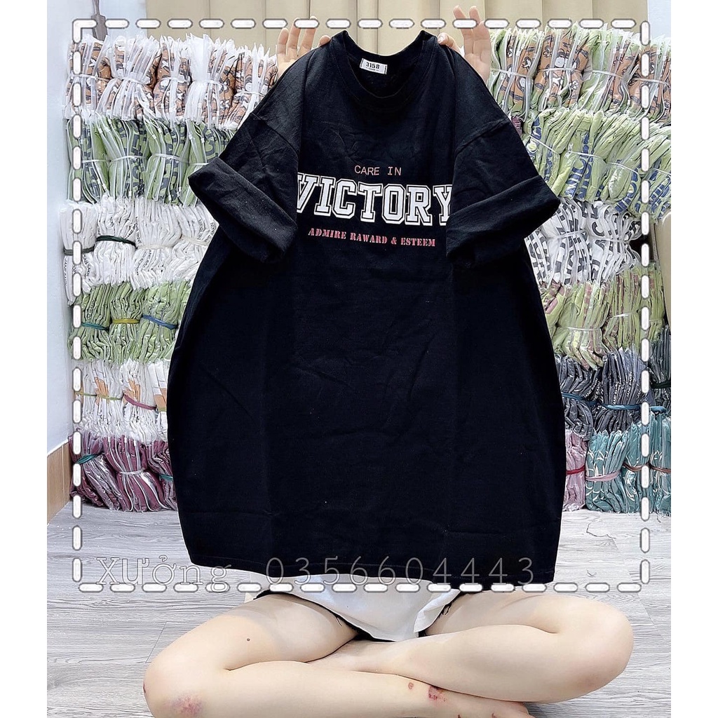 Áo Thun Victory Chất Cotton Khô ♥️ Form Rộng Tay Lỡ