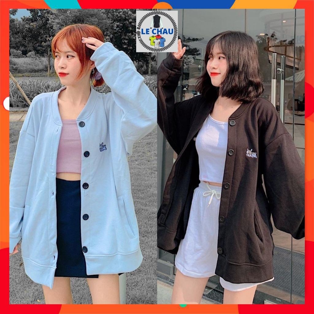 Áo Khoác Nỉ Bông Cardigan Chống Nắng PUPPY LAZY AKN03 Lechau mềm mịn