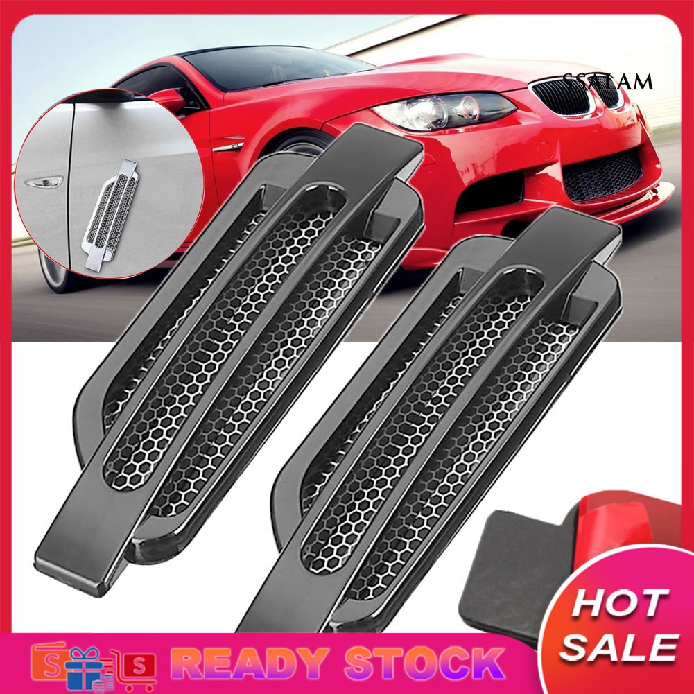 1 Cặp Miếng Dán Trang Trí Lưới Thông Gió Xe Hơi