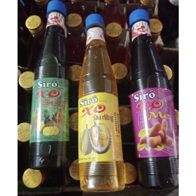 Siro hoa quả X.O 450ml dùng làm trà sữa, đá bào / Sirô XO