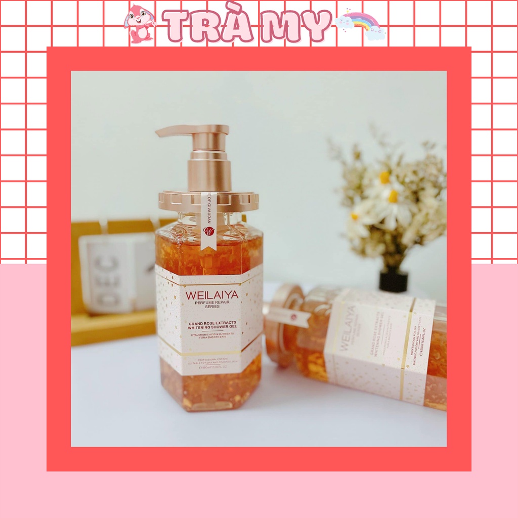 [CHÍNH HÃNG]Sữa Tắm Trắng Da Cánh Hoa Hồng Tươi WEILAIYA Grand Rose Extracts Whitening Shower Gel 450ml | BigBuy360 - bigbuy360.vn