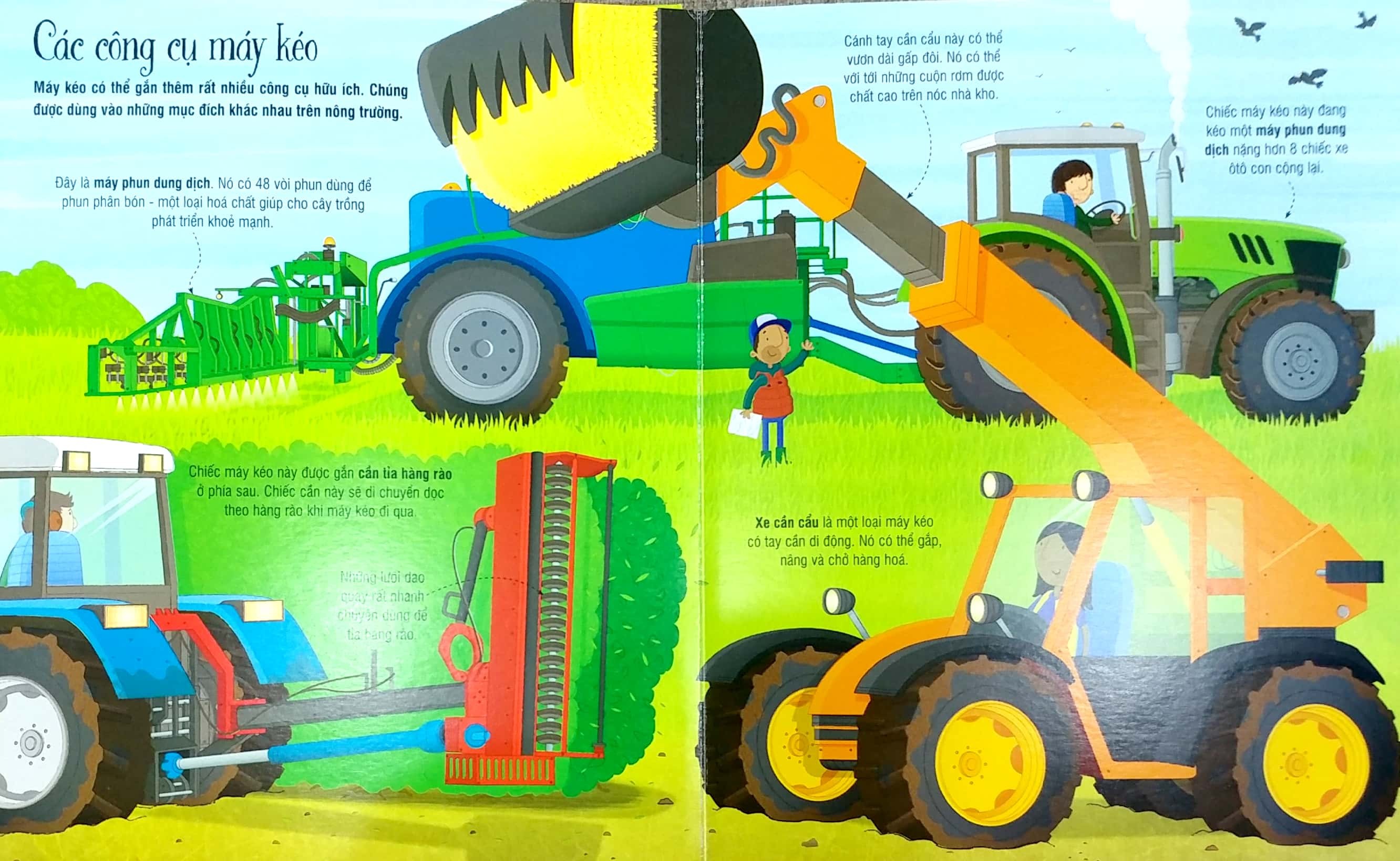 Cuốn sách khổng lồ về những chiếc máy kéo - Big Book of Big Tractors - Nhà phát hành Đinh Tị