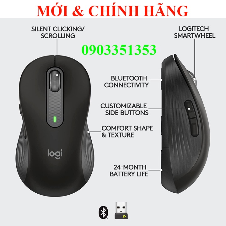 Chuột Logitech Signature M650 Silent Touch Multi Device, POP