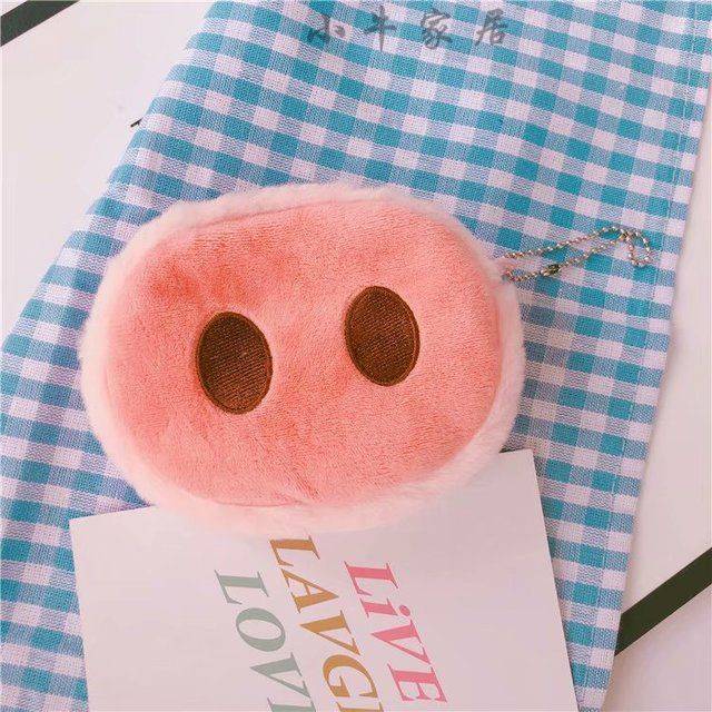Fds phụ nữ ins ví tiền xu heo dễ thương phim hoạt hình đầu lợn sang trọng sinh viên túi tiền xu túi đựng thẻ