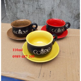 Combo 5 bộ cốc đĩa cafe nóng 100ml