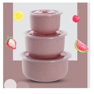 SET 3 BÁT LÚA MẠCH CÓ NẮP HÚT CHÂN KHÔNG