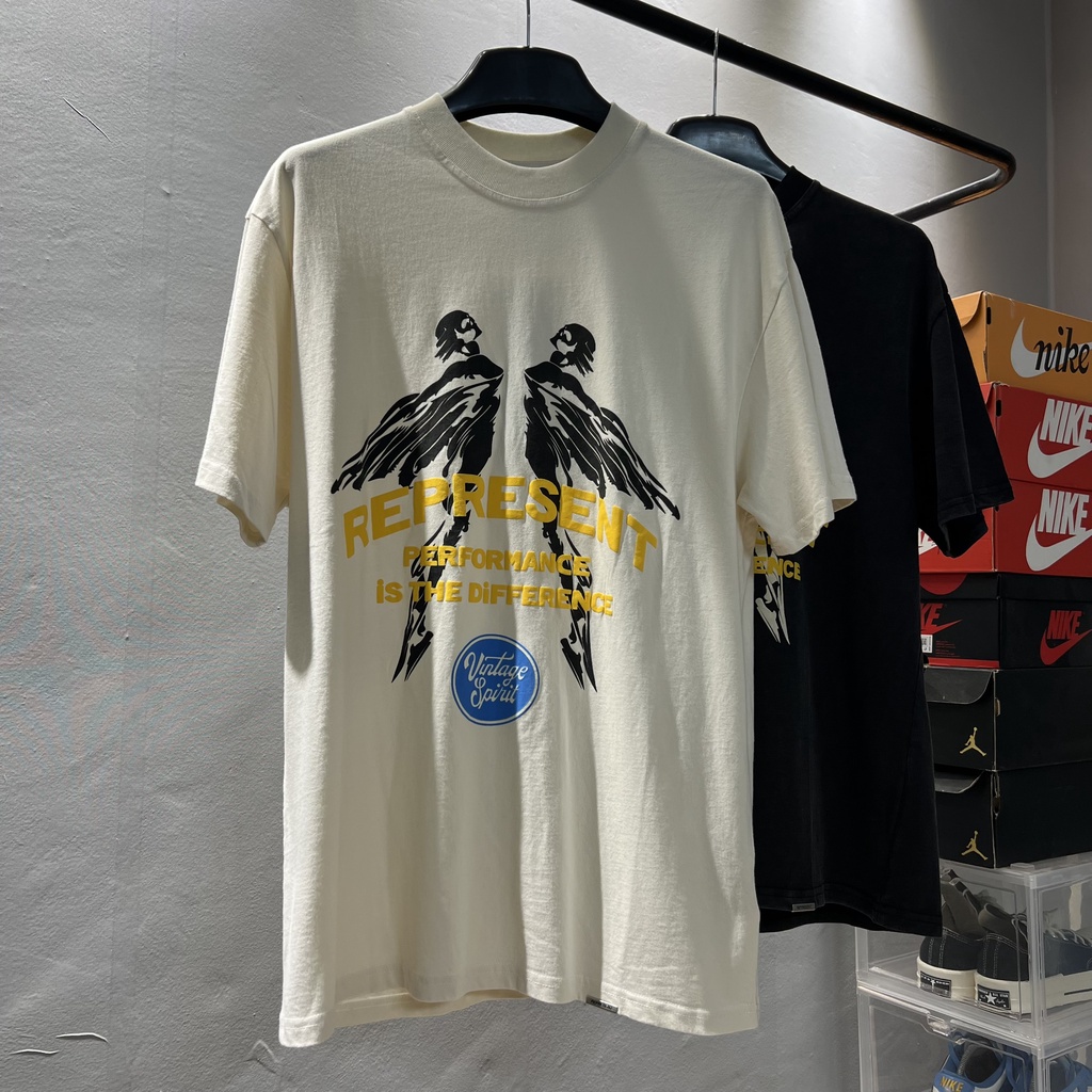 Áo thun Represent SS22 VINTAGE SPIRIT T-SHIRT 1:1 bản cao cấp, Áo tee REPRESENT chất liệu cotton in chữ form rộng