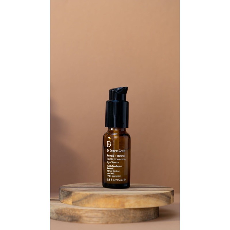 Serum mắt Dr. Dennis Gross Skincare Ferulic + Retinol Triple Correction Eye Serum giảm nhăn, bọng và săn da mắt