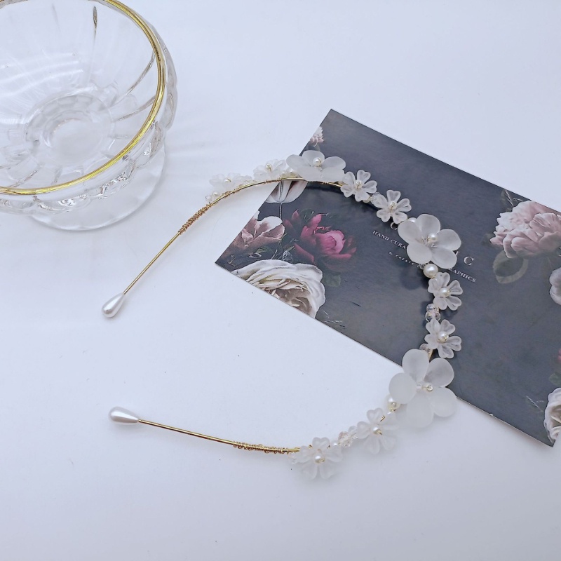 Băng Đô Cài Tóc Mỏng Viền Ép Hình Hoa Ngọt Ngào Cho Nữ