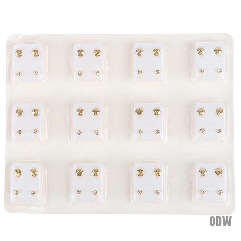 Set 12 Đôi Khuyên Tai Bằng Thép Y Tế