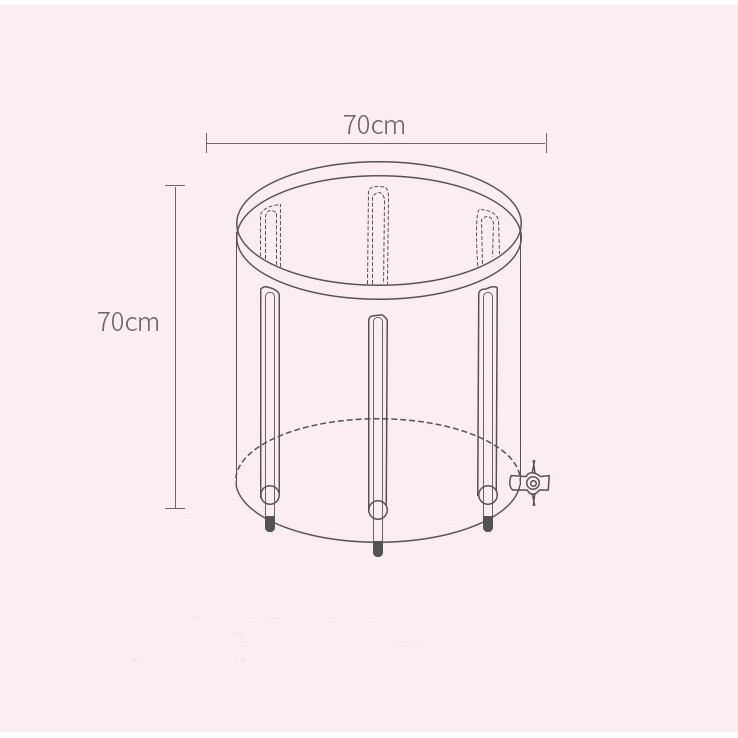 Bồn tắm ngâm thảo dược thư giãn gấp gọn người lớn và trẻ nhỏ Song An Eco (chọn mẫu)