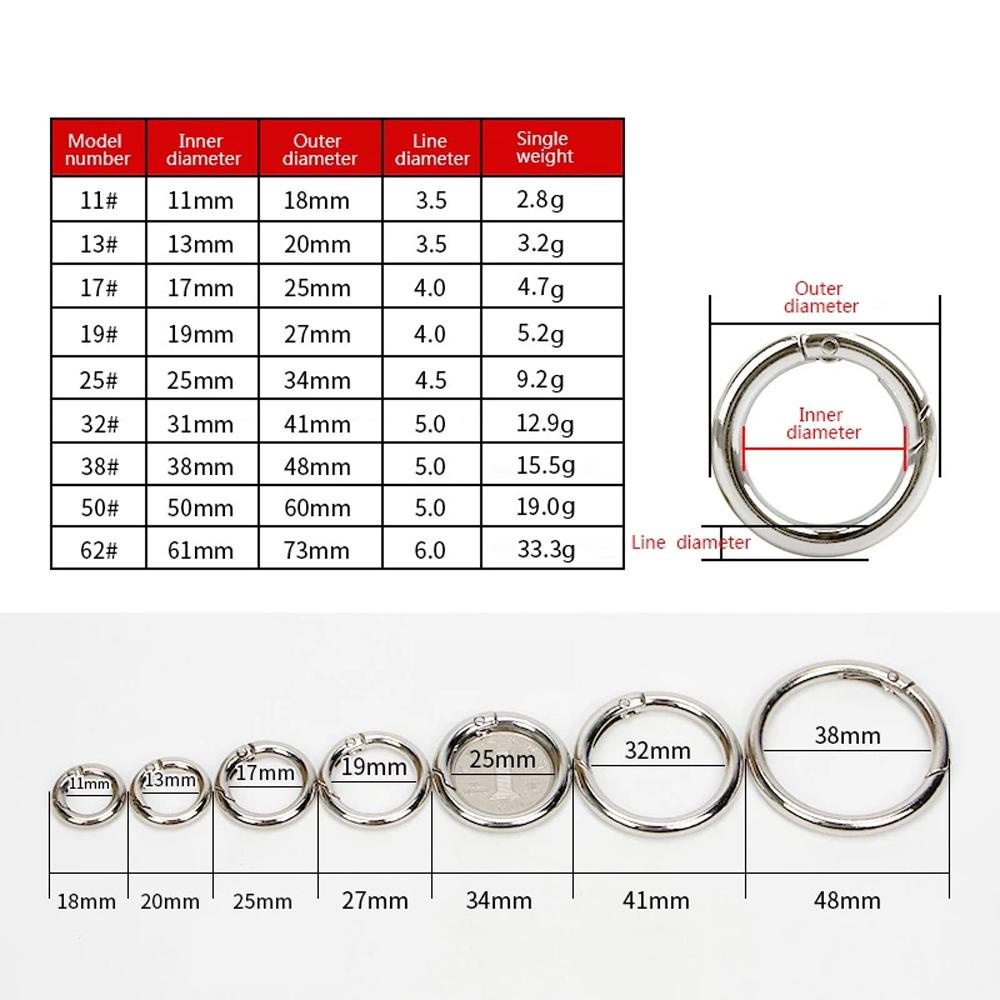 Khóa Tròn Lò Xo Dạng Hở Dùng Để Làm Móc Khóa Túi Xách DIY
