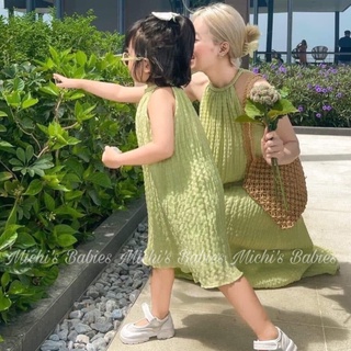 Đầm yếm cổ đan cho bé, váy yếm maxi siêu xinh cho bé