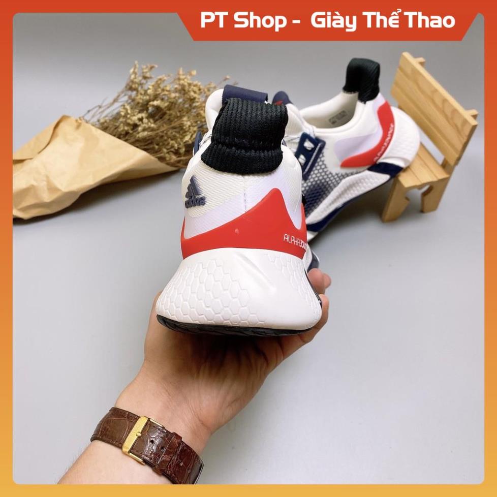 [FreeShip+Giá Hủy Diệt] Giầy Alphabounce xịn sò Full phụ kiện, Giày Sneaker Alphabounce 2020 trắng đỏ , Hót trend