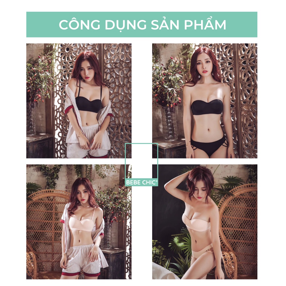 Áo Lót Nữ Quây Không Gọng Mút Mỏng Trơn Phối Ren Thoải Mái BR001