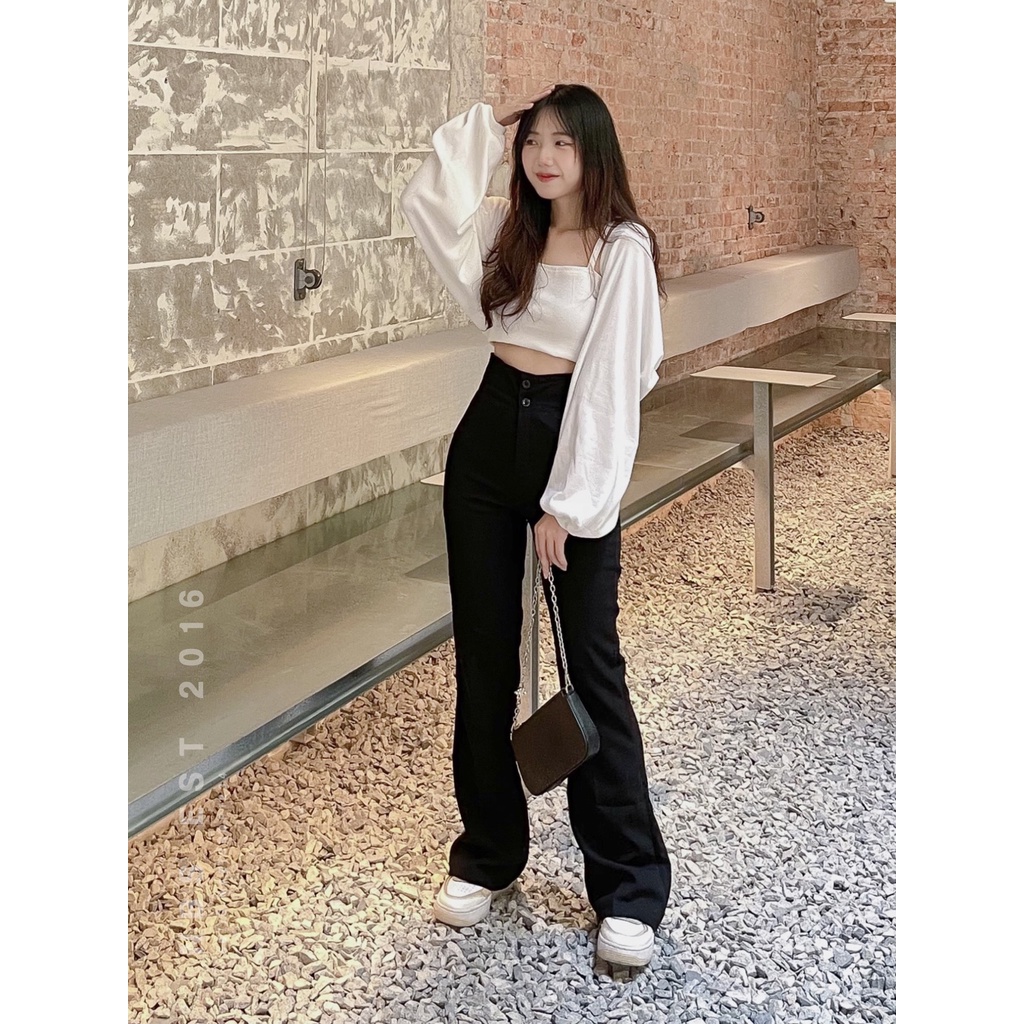 Set Áo Croptop Nữ Tay Dài Ulzzang Mã STD001 (ẢNH THẬT) - Nabishop1234
