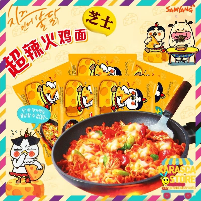 Mì Cay Hàn Quốc,Mì Cay Samyang Vị Phô Mai Lốc 5 Gói 140Gr | BigBuy360 - bigbuy360.vn