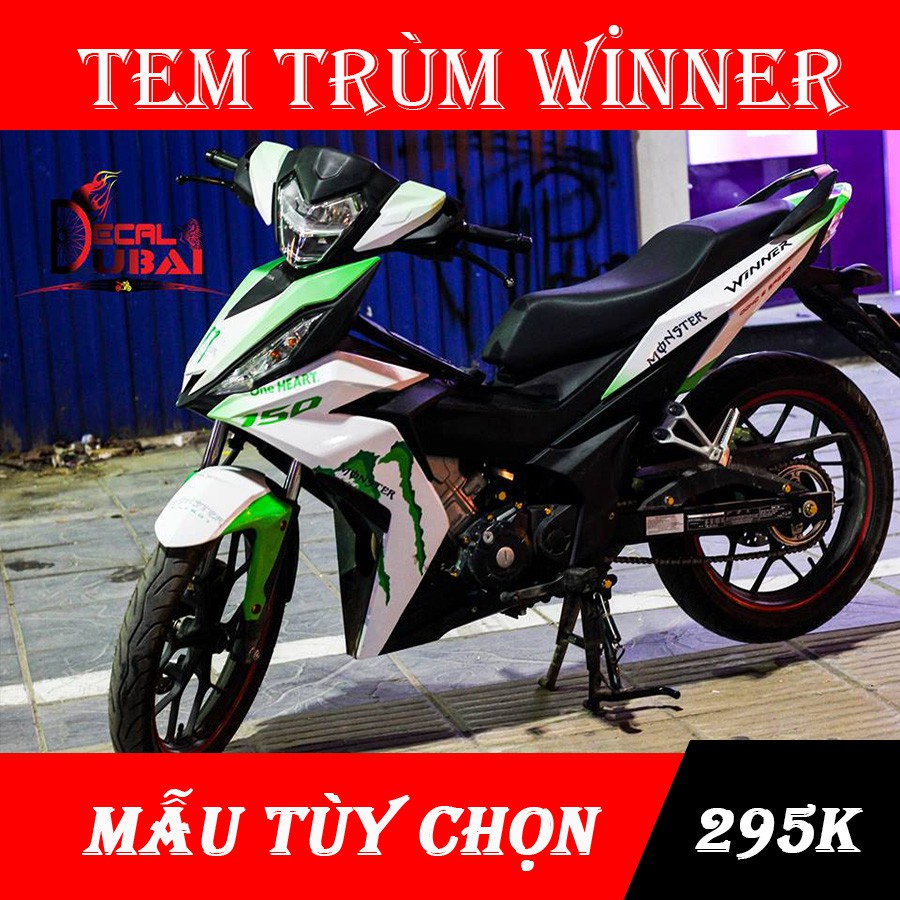 Tem Trùm Winner Xanh Trắng Monster