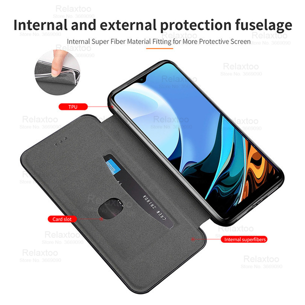 Bao Da Nắp Gập Có Nam Châm Hít Cho Xiaomi Redmi 9t 9 T Prounda Redmi9T 6.53 ''