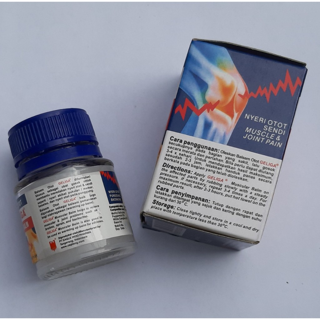 [chuần] Dầu cù là nóng như lửa xoa bóp Geliga muscular balm Indonesia 40g