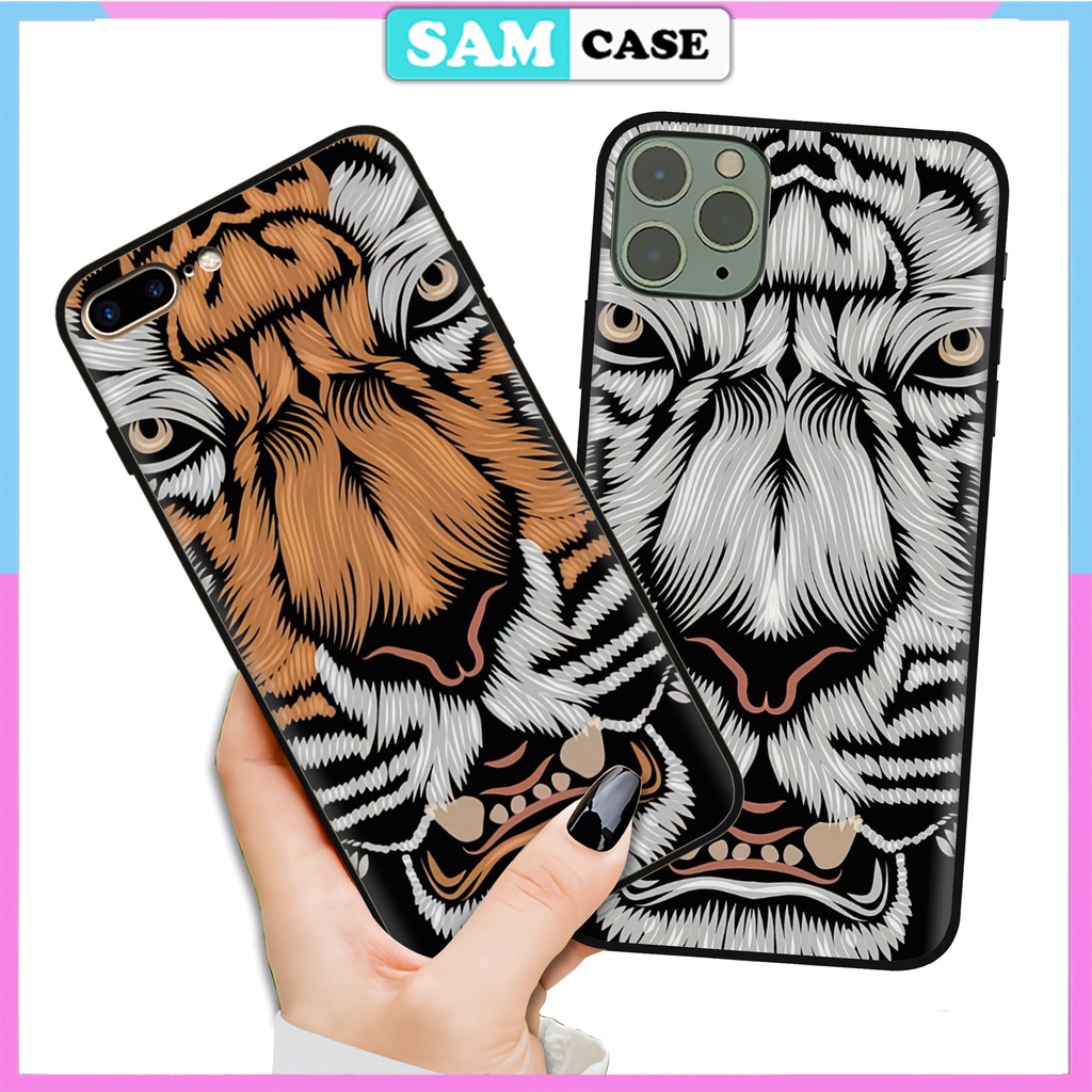 Ốp lưng điện thoại iphone 5 5s 5se 6 6s 7 8 X Xr Xs 11 12 13 Plus Pro Max in hình họa tiết hổ vằn - Samcase