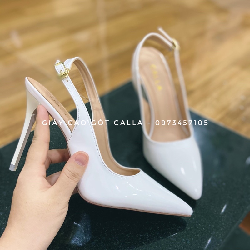 cao gót bít mũi hở gót - giày cao gót Calla cao 8-10cm