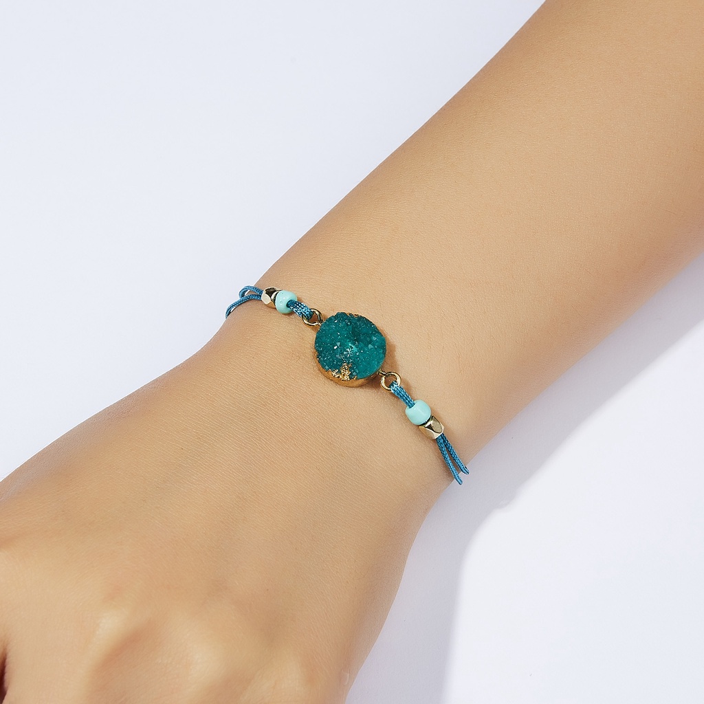 Vòng đeo tay RINHOO FRIENDSHIP dây bện mặt thiết kế thời trang