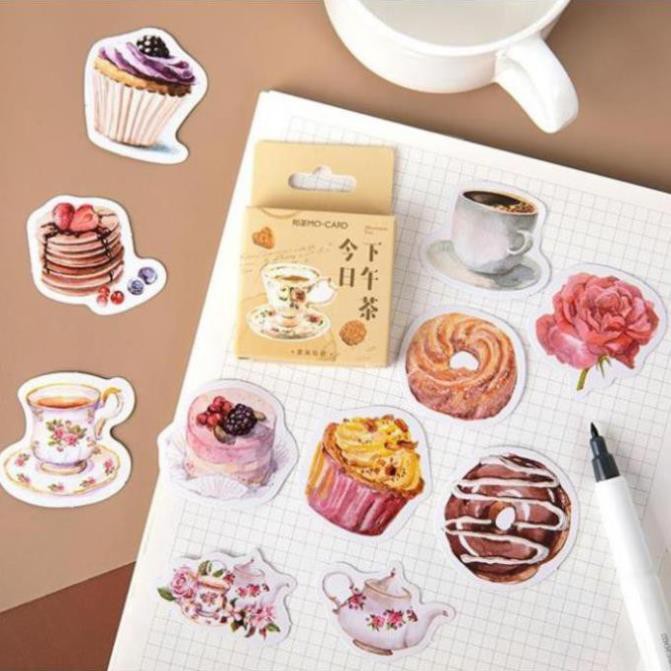 Bộ 46 Sticker Bánh Xem &amp; Ly Trà E75