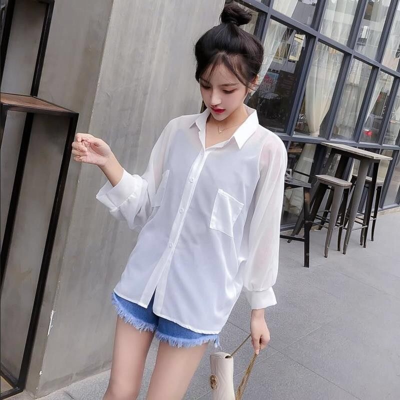 Áo khoác voan cardigan tay dài chống nắng cho nữ