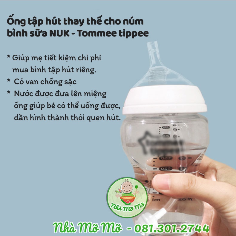 Ống Tập Hút Bình Sữa Nuk Nature Sence và tommee tippee cho bé tập hút nước hút sữa - Nhà Mỡ