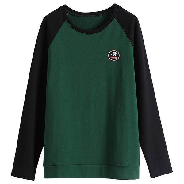 Áo thun tay dài dáng rộng thời trang cho phụ nữ trung niên