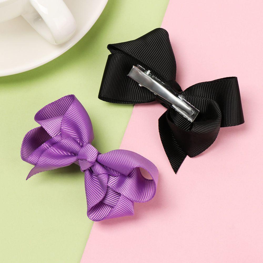 1 Cặp Kẹp Tóc Ruy Băng Màu Sắc Kẹo Ngọt 3 Inch