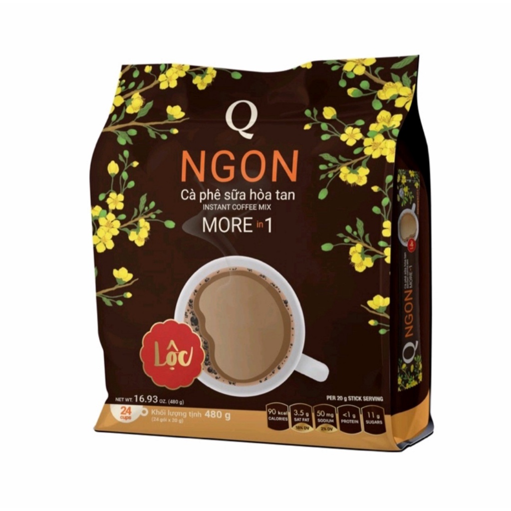 CAFE SỮA TRẦN QUANG NGON BỊCH 24 GÓI X 20G mẫu xuân | BigBuy360 - bigbuy360.vn