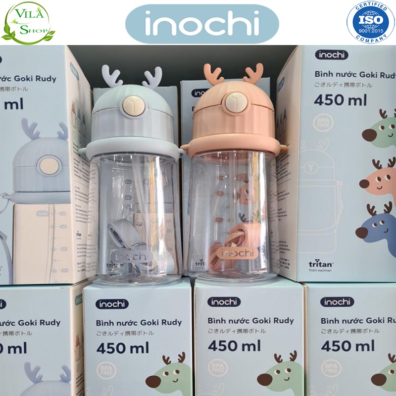 Bình Nước Đi Học, Bình Nước Cho Bé 350ml - 450ml Sản Phẩm Bình Nước Cao Cấp Inochi An Toàn - Không Mùi - Kháng Khuẩn