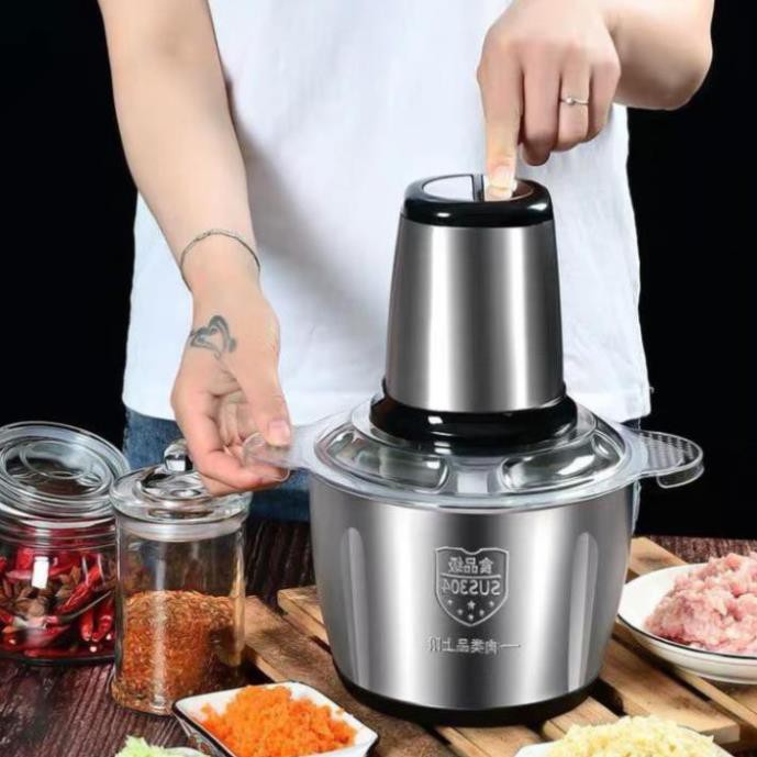 Máy xay thịt đa năng bằng inox, không  gỉ, siêu tiện lợi