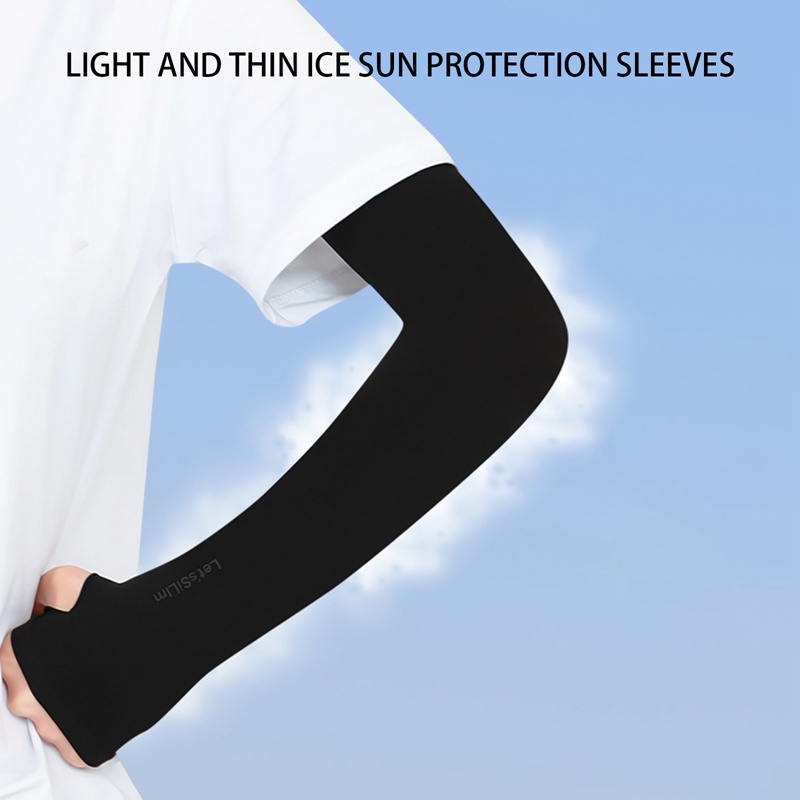 Tmdbyx Găng Cánh Tay Làm Mát Chống Tia Uv Có Lỗ Đeo Ngón Tay Cái Cho Hoạt Động Thể Thao Ngoài Trời