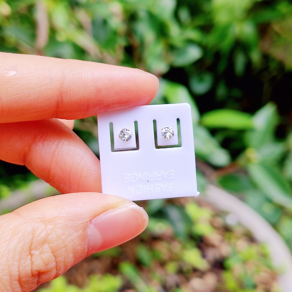Bông tai bạc ta đính đá(size 2,3li)