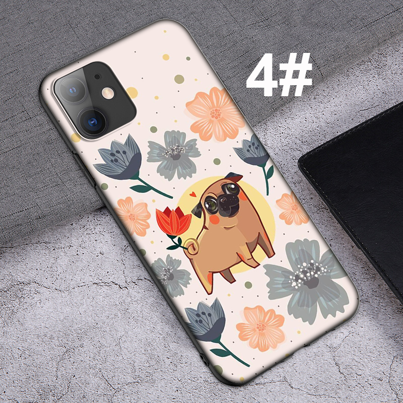 iPhone XR X Xs Max 7 8 6s 6 Plus 7+ 8+ 5 5s SE 2020 Casing Soft Case 24SF Cute Cartoon Pug Pet Cut Dog mobile phone case