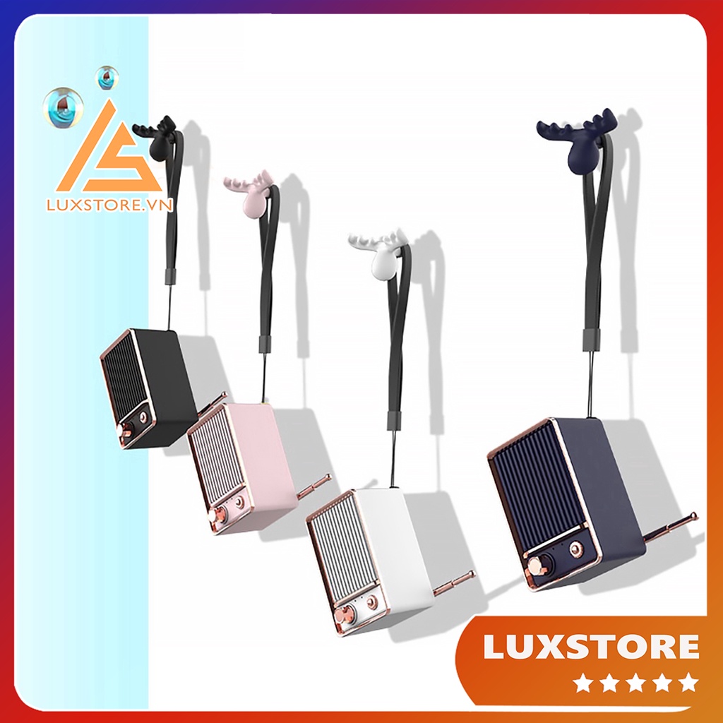 LOA BLUETOOTH MINI DW01 PHONG CÁCH RETRO DỄ THƯƠNG ÂM THANH SIÊU TRẦM SANG TRỌNG DECOR GÓC LÀM VIỆC – LUXSTORE