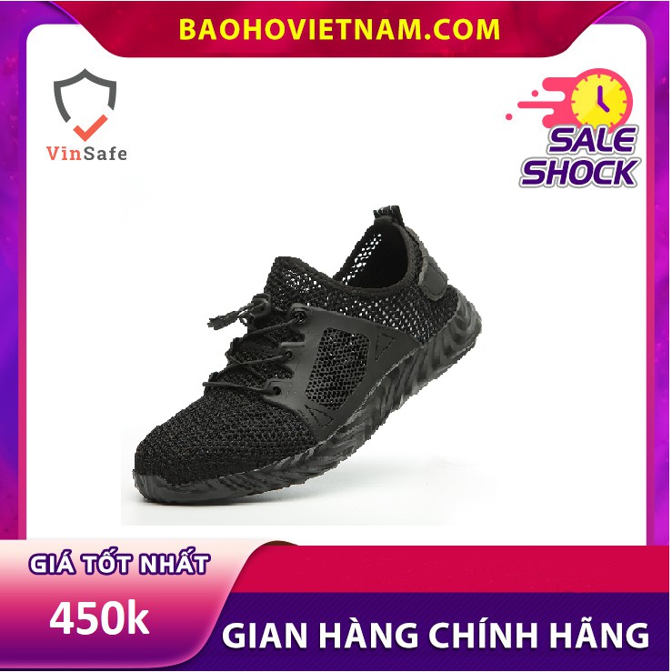 Giày bảo hộ lao động dáng thể thao siêu thoáng 703 Đen