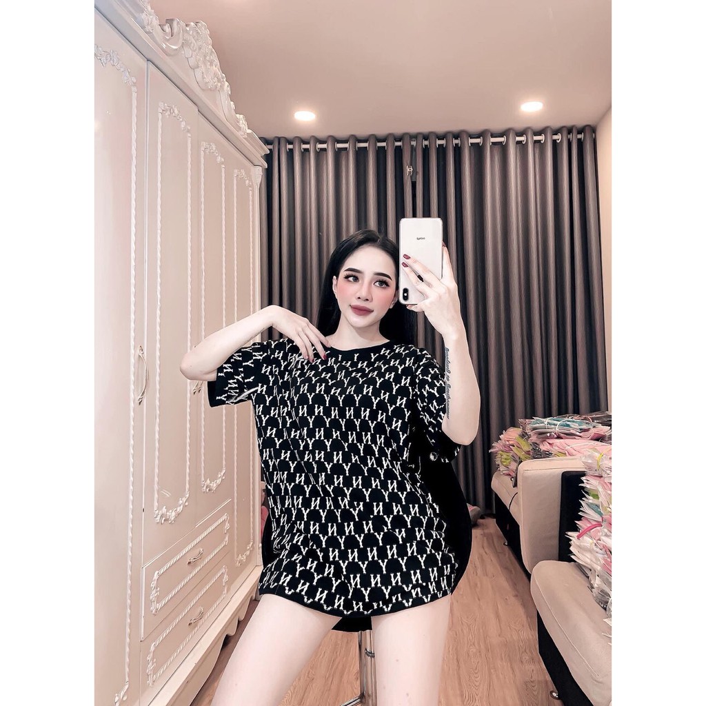 Áo phông NY tay lỡ form rộng unisex thêu Hot trend [freeship ] | BigBuy360 - bigbuy360.vn