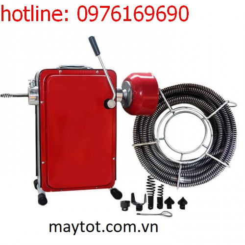 Máy thông cống GQ100 ( Dây dài 15m ( loxo thép k rỉ ))