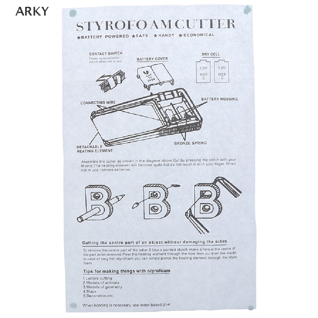 1 Bộ Dụng Cụ Cắt Xốp Điện Tử Polystyrene Bằng Polystyrene Cỡ Nhỏ